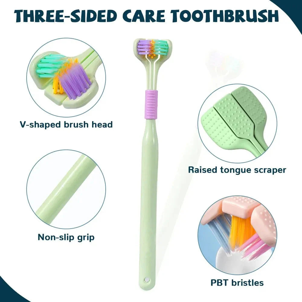 Three-Sided Toothbrush – 360° Deep Cleaning Tooth Brush
