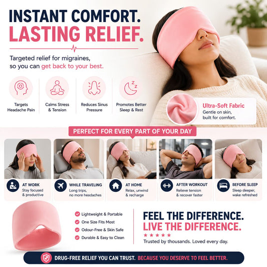 Migraine Pain Relief Cap – Hot & Cold Therapy Headache Relief Solution